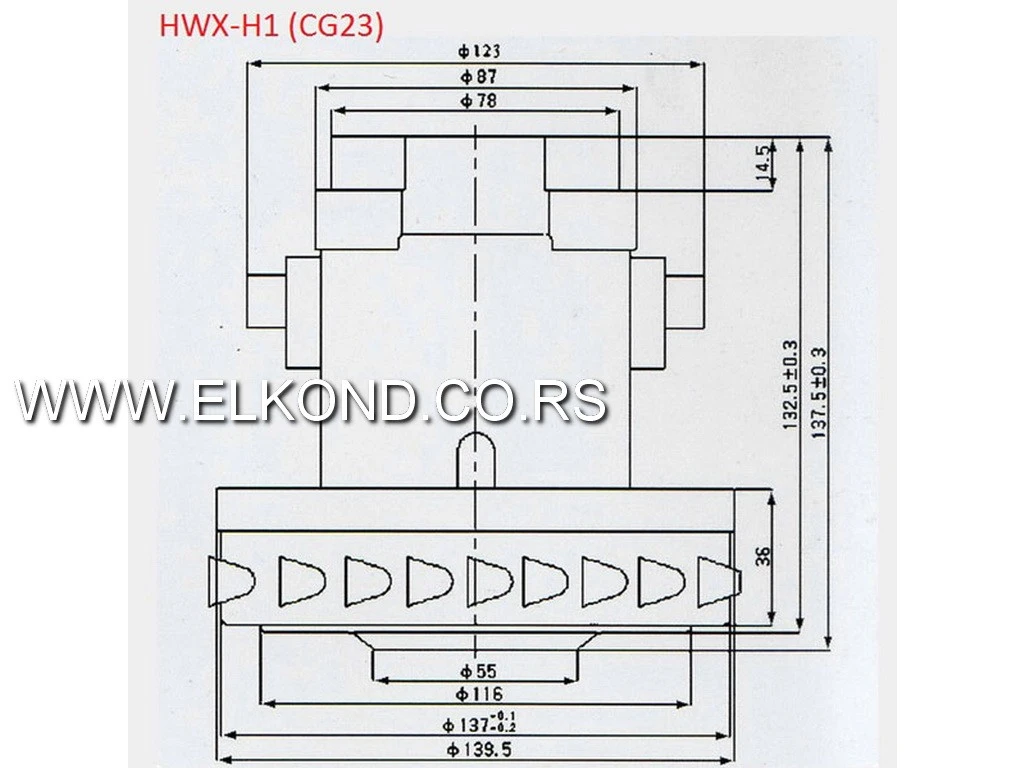 MOTOR USISIVAČA 1400W HIDRO 1 ELISE CG23 HWX ELIN
